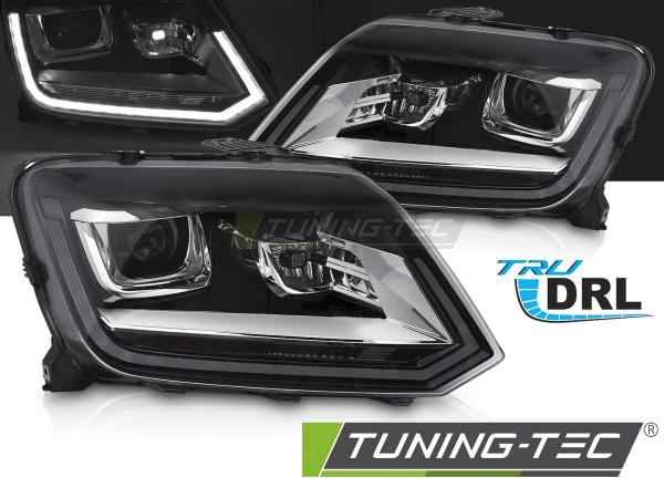 Voll LED Scheinwerfer passend für VW Amarok 09-16 Schwarz Chrom