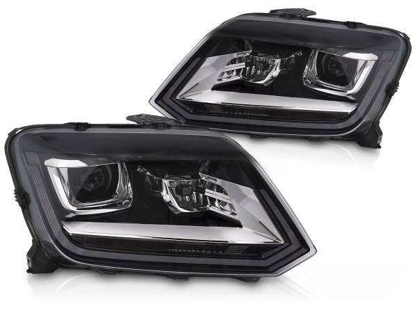 Voll LED Scheinwerfer passend für VW Amarok 09-16 Schwarz Chrom