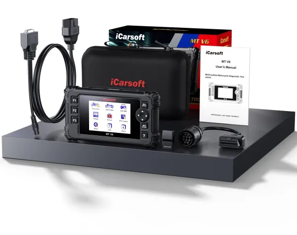 OBD2 DIAGNOSEGERÄT SCANNER iCARSOFT MT V6 für BMW Motorräder +Adapter +Updates