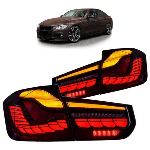 Voll LED Rückleuchten für BMW 3er F30 F35 F80 2011 - 2019 Smoke in OLED Technik