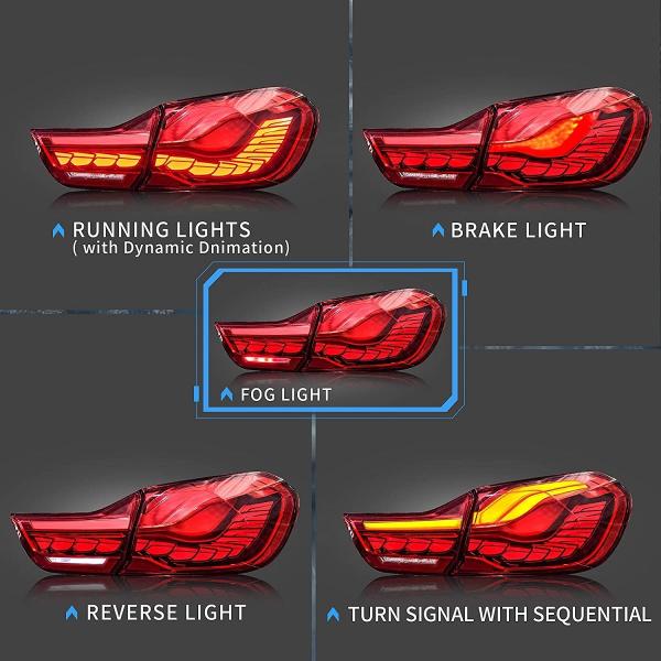 Voll LED Rückleuchten für BMW F32 F33 F36 F82 Bj. 2013-2021 rot OLED Technik