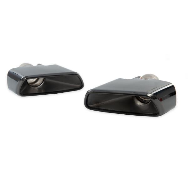 Auspuffblenden Trapez SET Schwarz für BMW 5er G30 G31 nur M-Paket 520-540