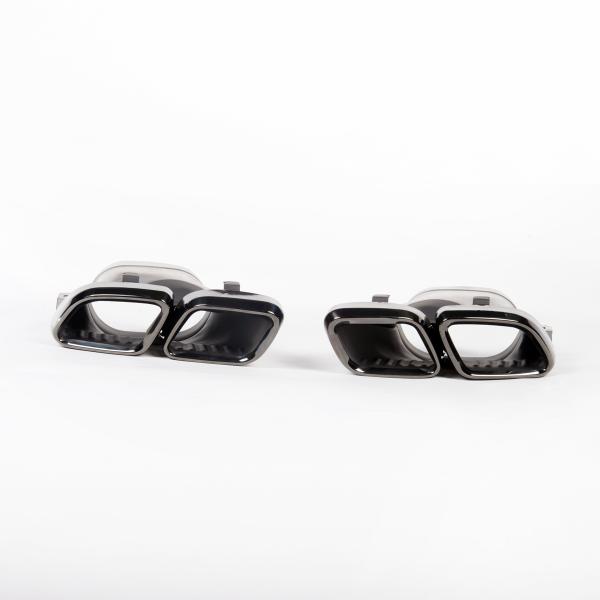 Auspuffblenden ESD Blenden Schwarz für Mercedes C-Klasse C205 A205 GLC X253 C253 AMG-Line