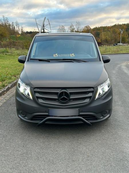 VOLL LED Tagfahrlicht Scheinwerfer + LED Rückleuchten schwarz für Mercedes V-Klasse Vito W447 14-23 Black