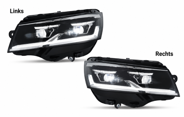 Voll Led Scheinwerfer passend für VW T6 15-19 schwarz ab 19 -24 LED Blinkern
