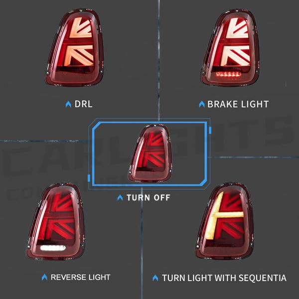 Voll LED Rückleuchten für Mini Cooper R56 R57 R58 R59 2011-2014 Rot