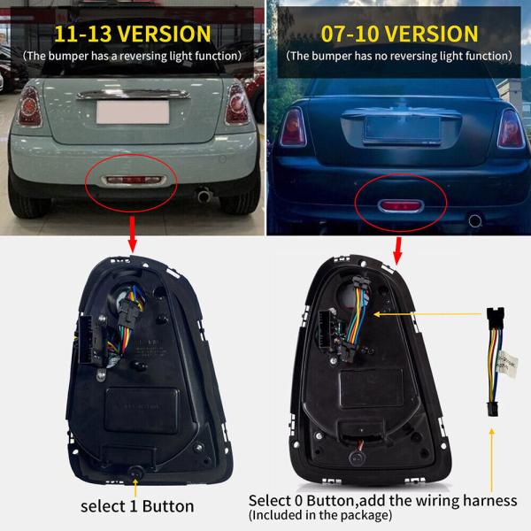 Voll LED Rückleuchten für Mini Cooper R56 R57 R58 R59 2011-2014 Rot