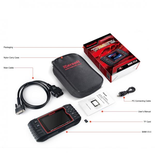 iCarsoft V3.0 für BMW Mini Rolls Royce OBD Diagnose Öl Service Rückstellung