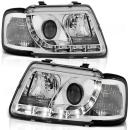 LED Tagfahrlicht Design Scheinwerfer für Audi A3 8L 96-00 chrom