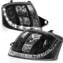 LED Tagfahrlicht Design Scheinwerfer für Audi TT 8N 99-06 schwarz