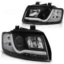 LED Tagfahrlicht Design Scheinwerfer für Audi A4 B6 00-04 schwarz