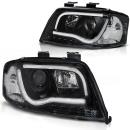 LED Tagfahrlicht Design Scheinwerfer für Audi A6 4B 01-04 schwarz