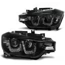 LED Tagfahrlicht Angel Eyes Scheinwerfer für BMW 3er F30/F31 11-15 schwarz