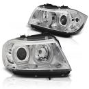 Scheinwerfer 3D Angel Eyes für BMW 3er E90 E91 Bj. 05-08 Chrom