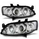 Scheinwerfer Angel Eyes für Opel Vectra B Facelift Bj. 99-02 Chrom