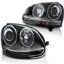 Design Scheinwerfer für VW Golf 5 03-09 schwarz