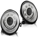 Scheinwerfer LED Angel Eyes für VW Lupo 6X Bj. 98-05 Chrom