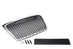 Kühlergrill schwarz Sport/silber mit Kennzeichenhalter passend für Audi A4 B7
